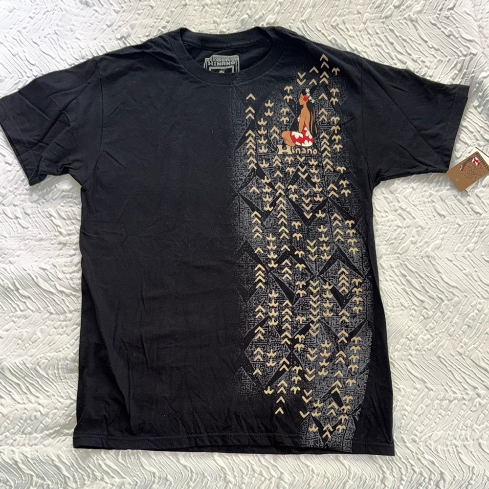 HINANO Black AHUARII Short Sleeve Tee NWT M